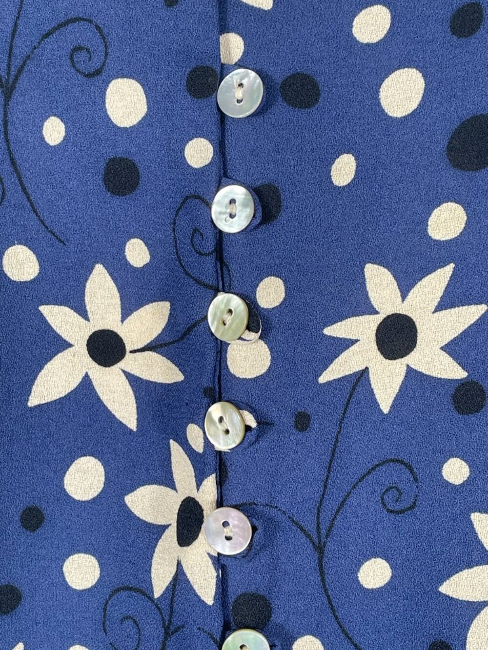 Vintage Jonathan Martin Rayon Floral Button Front Midi Skirt USA Medium - Picture 6 of 11